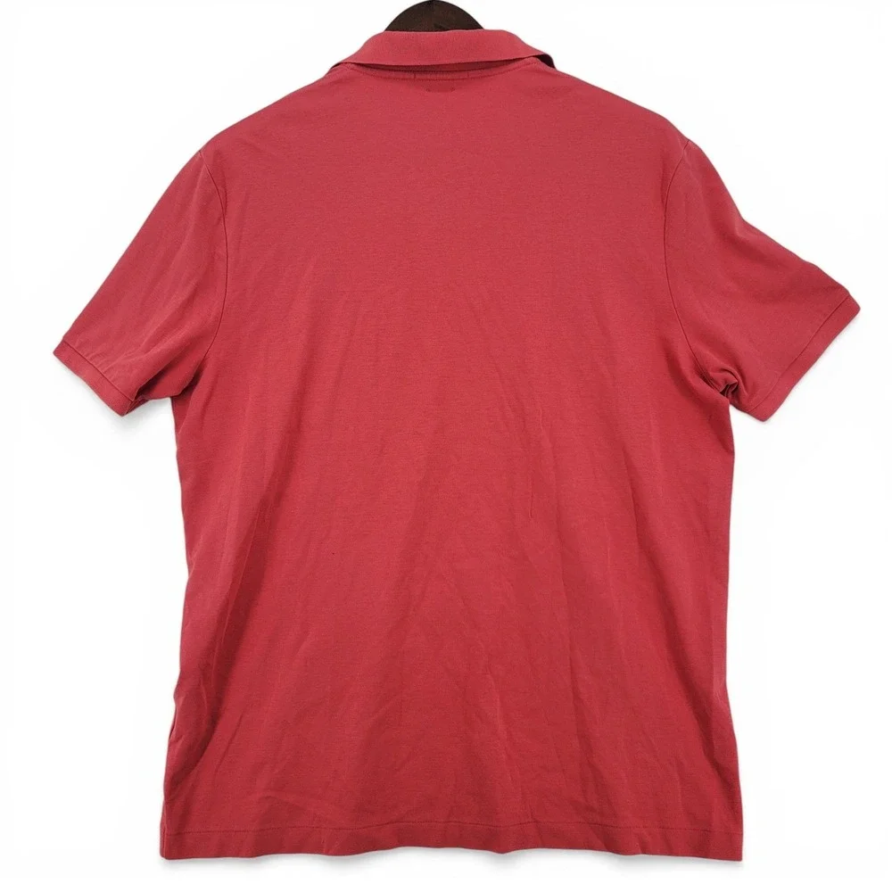 Polo Ralph Lauren Mens L Polo Shirt Cotton Classic Fit Red Short Sleeve‎